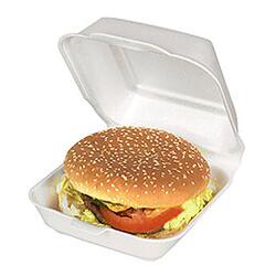 Burgerbakke, hvid, EPS, stor (500 stk)