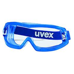 Lukket beskyttelsesbrille, m/elastikbånd, antidug, PVC, blå/klar