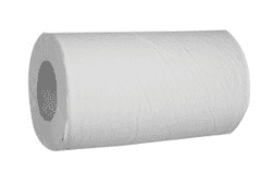 Håndklæderulle, neutral, hvid, 1-lags, med hylse, mini, 120 m (384 rl)