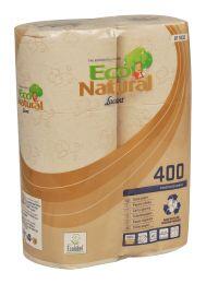 Toiletpapir, T3 Natural, 2-lags, perforeret, sand, 9,60 cm x 44 m