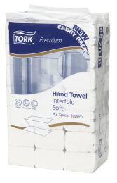 Håndklædeark, Tork Premium H2 express, 2-lags, hvid, 21,20 cm x 25,50 cm (3150 ark)
