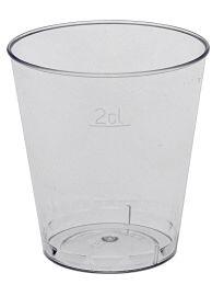 Snapseglas med graduering Hård 2cl klar (1.000 stk.)