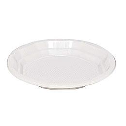 Plasttallerken flad 220mm hvid Gastroline (650 stk.)