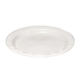 Plasttallerken m/dekoration på kant 230mm hvid (700 stk.)