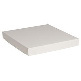 Låg, hvid, falseæskekarton, 30x30 cm (100 stk)