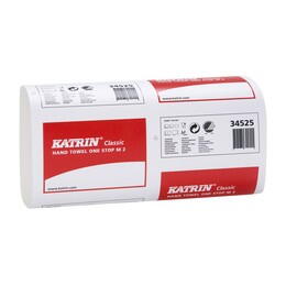 Håndklædeark, Katrin Classic, 2-lags, hvid, 23,50 cm x 25 cm (3024 stk)