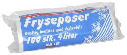 Fryseposer, LLDPE Borstar, 25 my, 20x38 cm, 4 l, 100stk/rl (24 rl)