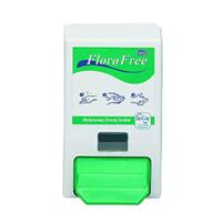 Florafree UNO dispenser t/refill m/grøn knap t/creme grøn 1L DEB