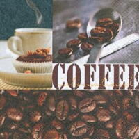 Coffee Spirit, Harmony, 3-lags, 1/4 fold, design, mørkebrun/brun/hvid, 100% nyfiber, 24x24 cm (240 stk)